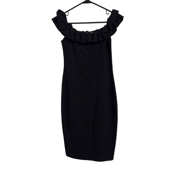 ZARA TRAFALUC OFF THE SHOULDER BODYCON MIDI DRESS - Picture 9 of 14